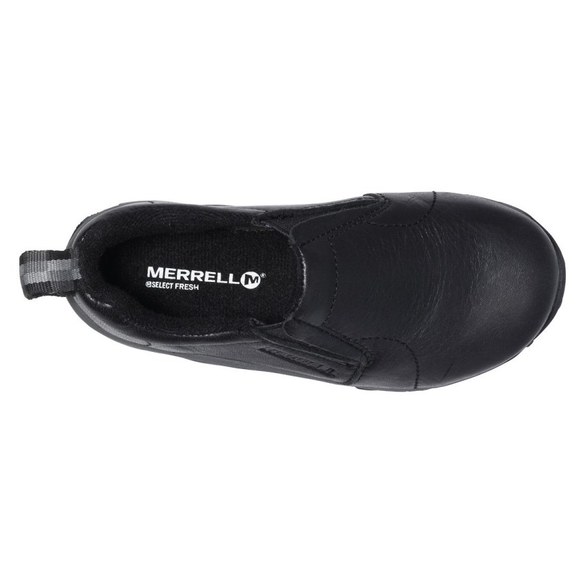 Basket Merrell Jungle Moc Leather Noir Enfant | V.H.DJVN